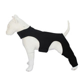 Dog Rear Leg Sleeve for Right Left Leg, Adjustable Pet Prevent Licking Wound Elbow Protector, Rear Leg Sleeve Anti Licking for Dogs Back Legs for Sprain Arthritis Joint Care Black, S