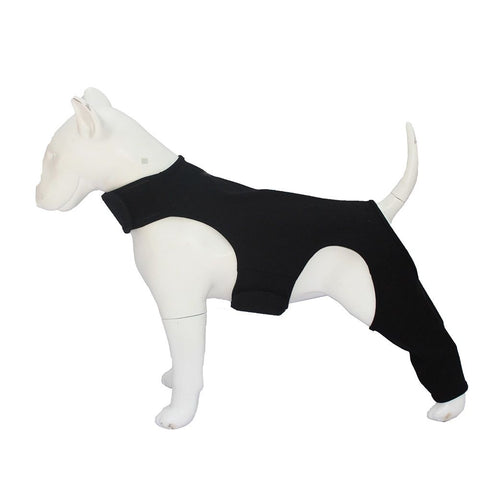Dog Rear Leg Sleeve for Right Left Leg, Adjustable Pet Prevent Licking Wound Elbow Protector, Rear Leg Sleeve Anti Licking for Dogs Back Legs for Sprain Arthritis Joint Care Black, S
