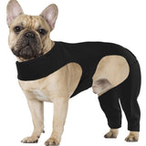Dog Rear Leg Sleeve for Right Left Leg, Adjustable Pet Prevent Licking Wound Elbow Protector, Rear Leg Sleeve Anti Licking for Dogs Back Legs for Sprain Arthritis Joint Care Black, S In Australia - Darrahopens