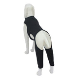 Dog Rear Leg Sleeve for Right Left Leg, Adjustable Pet Prevent Licking Wound Elbow Protector, Rear Leg Sleeve Anti Licking for Dogs Back Legs for Sprain Arthritis Joint Care Black, S