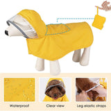 Dog Raincoat, Adjustable Dog Rain Jacket Clear Hooded Layer, Waterproof Poncho with Reflective Strip Straps for Small Medium Large Dogs Puppies(L) In Australia - Darrahopens