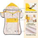 Dog Raincoat, Adjustable Dog Rain Jacket Clear Hooded Layer, Waterproof Poncho with Reflective Strip Straps for Small Medium Large Dogs Puppies(L)