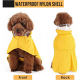Dog Raincoat, Adjustable Dog Rain Jacket Clear Hooded Layer, Waterproof Poncho with Reflective Strip Straps for Small Medium Large Dogs Puppies(L)