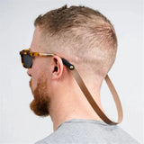 Leather Glasses Strap Handmade Leather Sunglasses Eyeglasses Holders Around Neck Gifts for Women Men（brown,Only glasses strap) In Australia - Darrahopens