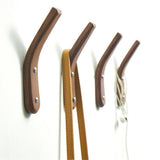 4Pack Wood Hooks Wall Mounted, Minimalist Easy Install Natural Real Walnut Cute Mid Century Modern Simple Rustic Boho Home Foyer Entryway Decor, for Hanging Hat Cap Bag Coat Towel Clothes In Australia - Darrahopens