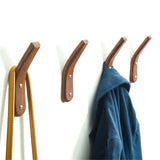 4Pack Wood Hooks Wall Mounted, Minimalist Easy Install Natural Real Walnut Cute Mid Century Modern Simple Rustic Boho Home Foyer Entryway Decor, for Hanging Hat Cap Bag Coat Towel Clothes In Australia - Darrahopens