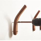 4Pack Wood Hooks Wall Mounted, Minimalist Easy Install Natural Real Walnut Cute Mid Century Modern Simple Rustic Boho Home Foyer Entryway Decor, for Hanging Hat Cap Bag Coat Towel Clothes