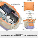 Mesh Tote Bag - Two-Tone Patchwork Shoulder Bag, Lightweight & Foldable for Beach, Gym, Travel（Purple） In Australia - Darrahopens