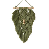 Wall Hanging Leaves,Green Woven Leaf Tapestry,Tapestry Bohemian Chic Wall Décor, Feather Walls Hanging Boho Decor for Dorm Home Bedroom Western Room Decoration Gift for Women In Australia - Darrahopens