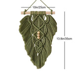 Wall Hanging Leaves,Green Woven Leaf Tapestry,Tapestry Bohemian Chic Wall Décor, Feather Walls Hanging Boho Decor for Dorm Home Bedroom Western Room Decoration Gift for Women In Australia - Darrahopens