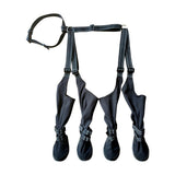 Dog Suspender Boots, Tall Dog Boots Anti-Slip & Fall Waterproof Shoes Leggings, Adjustable Suspender Boots for Dogs Winter Snow Rain Hiking Paws Protector(Black, 5:XL) In Australia - Darrahopens