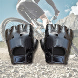 Mens PVC Driving Gloves Half Finger Motorcycle Unlined Gloves, Gloves Steampunk Gothic Half Finger (black) In Australia - Darrahopens