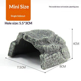Reptile Rock Hide Cave, Resin Cave, Aquarium Decorations Accessories, Lizard Turtle Fish Hide Habitat, Lizards Hideaway In Australia - Darrahopens