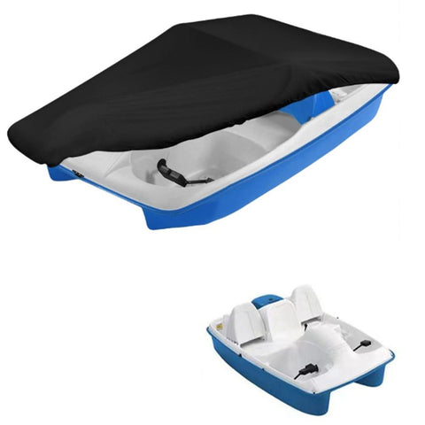 Pedal Boat Cover,Heavy Duty Waterproof & Anti-UV Paddle Boat Cover,210D Coated Oxford Fabric with Elastic Hem (286x122cm Black,Only cover)