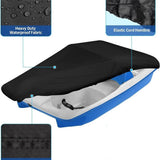 Pedal Boat Cover,Heavy Duty Waterproof & Anti-UV Paddle Boat Cover,210D Coated Oxford Fabric with Elastic Hem (286x122cm Black,Only cover) In Australia - Darrahopens