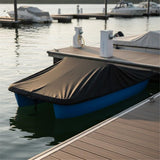 Pedal Boat Cover,Heavy Duty Waterproof & Anti-UV Paddle Boat Cover,210D Coated Oxford Fabric with Elastic Hem (286x122cm Black,Only cover)