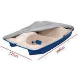 Pedal Boat Cover,Heavy Duty Waterproof & Anti-UV Paddle Boat Cover,210D Coated Oxford Fabric with Elastic Hem (286x122cm Black,Only cover)