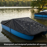 Pedal Boat Cover,Heavy Duty Waterproof & Anti-UV Paddle Boat Cover,210D Coated Oxford Fabric with Elastic Hem (286x122cm Black,Only cover) In Australia - Darrahopens