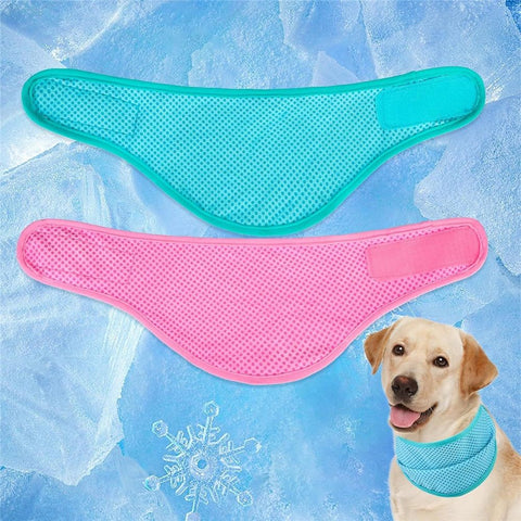Dog Cooling Bandana - 2 Pack Instant Cooling Dog Bandanas, Chill Out Pet Cool Scarf Summer Essentials Ice Neck Cooler Wrap, Prevent Sunstroke for Small Medium Large Dogs (M) In Australia - Darrahopens