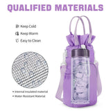 Water Bottle Holder with Strap, Water Bottle Carrier Bag for 40 oz Tumbler with Handle, Insulated Water Bottle Sling Bag with Phone Pouch, Water Bottle Purse Accessories（only bag） In Australia - Darrahopens
