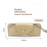 Eyeglass Case - Handmade Slim Sunglasses Holder, Genuine and Universal Fit for Men and Women（Milk tea khaki color） In Australia - Darrahopens