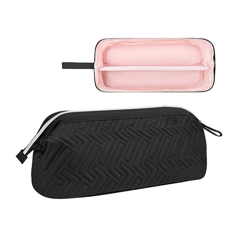 Hair Tools Travel Bag, Quilted Case Organizer Bag, Gift for Women Hair Accessories Storage Bag, Travel Hairdryer Portable Bag for Women, Black