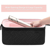Hair Tools Travel Bag, Quilted Case Organizer Bag, Gift for Women Hair Accessories Storage Bag, Travel Hairdryer Portable Bag for Women, Black
