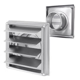 4 Inch Stainless Steel Dryer Vent Cover - Air Vent Gravity Moving Flap Grille,Stainless Steel Outdoor Exterior Wall Air Vent Cover for Bathroom Exhaust Vent Office Home