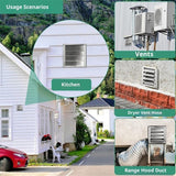 4 Inch Stainless Steel Dryer Vent Cover - Air Vent Gravity Moving Flap Grille,Stainless Steel Outdoor Exterior Wall Air Vent Cover for Bathroom Exhaust Vent Office Home