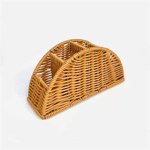 Remote Control Holder, Wicker Desk Organizer Basket for TV Remotes, Office Supplies, Makeup Brushes, Handwoven Storage Caddy for Tabletop, Shelf, or Kitchen Use In Australia - Darrahopens