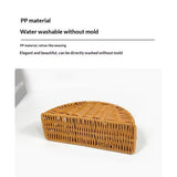 Remote Control Holder, Wicker Desk Organizer Basket for TV Remotes, Office Supplies, Makeup Brushes, Handwoven Storage Caddy for Tabletop, Shelf, or Kitchen Use