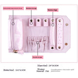 Roll Travel Jewel Bag case for Multiple Necklaces, Rings, Bracelets, Supple Leather, Large Capacity Without Crease, Lightweight, Portable & Practical (red) In Australia - Darrahopens