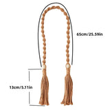 Curtain Tassel Tiebacks, 2 Pack Shape Curtain Holdbacks Rope with Tassel, Handmade Tie Backs Window Drapery Decorative Rope for Home, Cafe, Office, beige In Australia - Darrahopens