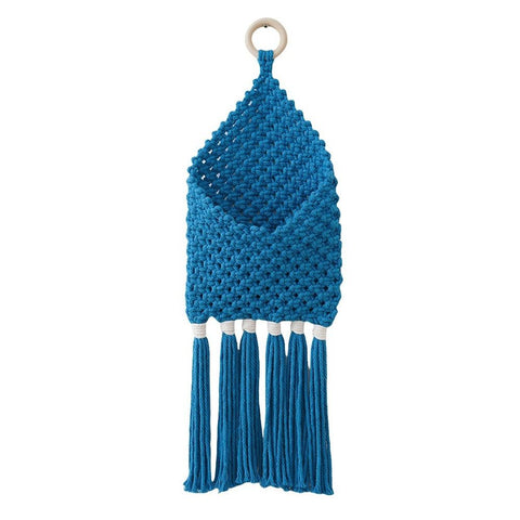 Mail Organizer Wall Mounted, Hanging Woven Basket for Boho Home Office Decor, Over the Door Key and Mail Letter Envelope Holder for Entryway Hallway