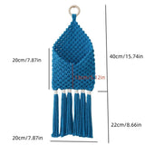 Mail Organizer Wall Mounted, Hanging Woven Basket for Boho Home Office Decor, Over the Door Key and Mail Letter Envelope Holder for Entryway Hallway In Australia - Darrahopens