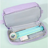 Pencil Case, Large Capacity Pencil Case Organizer; Big Pencil Pouch for College School Office Teen Boy Men Adult (lavender)