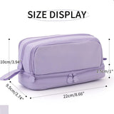 Pencil Case, Large Capacity Pencil Case Organizer; Big Pencil Pouch for College School Office Teen Boy Men Adult (lavender)