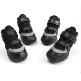 Dog Shoes for Small Dogs, Breathable Dog Boots Paw Protector for Hot Pavement Winter Snow, Dog Booties with Reflective Strips Rugged Anti-Slip Sole for Hardwood Floors Walking Black Size 2