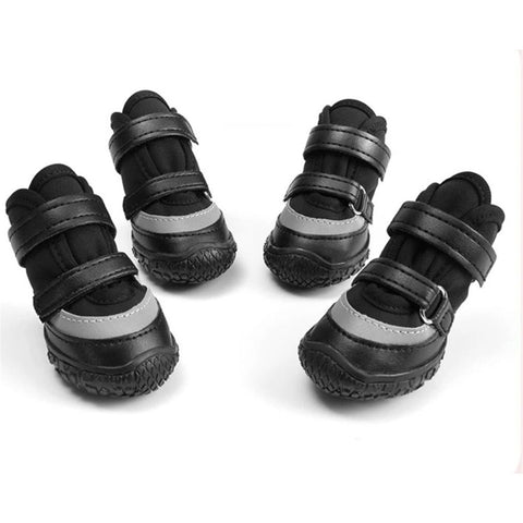 Dog Shoes for Small Dogs, Breathable Dog Boots Paw Protector for Hot Pavement Winter Snow, Dog Booties with Reflective Strips Rugged Anti-Slip Sole for Hardwood Floors Walking Black Size 2