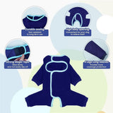 Dog Recovery Suit After Surgery,Long Sleeve Dog Surgical Onesie for Surgery,Soft Breathable Pet Pajamas Anti Shedding,Adjustable Bodysuit Prevent Licking Wound,Cone Collar Alternative,XL