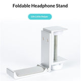 Foldable Headphone Stand and Hook – Headset Holder Clamp Mount Under Desk, Universal Fit for Gaming Headphones, Space-Saving Hanger Organizer In Australia - Darrahopens