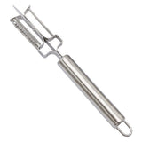 Standard 8.66 Inch Vegetable Peeler, 1 Dishwashable Hand Peeler - Serrated Blade, Ergonomic Handle, Stainless Steel, For Zucchini, Carrot, Or, More
