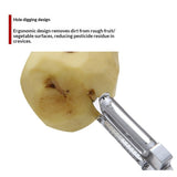 Standard 8.66 Inch Vegetable Peeler, 1 Dishwashable Hand Peeler - Serrated Blade, Ergonomic Handle, Stainless Steel, For Zucchini, Carrot, Or, More