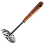 304 Stainless Steel Potato Masher, Heavy Duty Masher with Ergonomic Wood Handle, for Smooth Mashed Potatoes, Baby Food In Australia - Darrahopens
