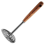 304 Stainless Steel Potato Masher, Heavy Duty Masher with Ergonomic Wood Handle, for Smooth Mashed Potatoes, Baby Food In Australia - Darrahopens