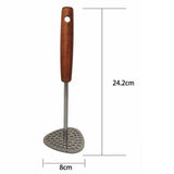 304 Stainless Steel Potato Masher, Heavy Duty Masher with Ergonomic Wood Handle, for Smooth Mashed Potatoes, Baby Food In Australia - Darrahopens