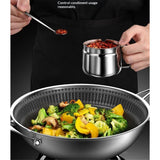 Ghee Container with Spoon Pot, 500mL Large Ghee Pot Kitchen with Handle, Stainless Steel Oil Container with Lid for Items (Small) In Australia - Darrahopens