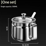 Ghee Container with Spoon Pot, 500mL Large Ghee Pot Kitchen with Handle, Stainless Steel Oil Container with Lid for Items (Small) In Australia - Darrahopens