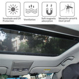 Car Sunroof Sunshade Cover Updated | Car Window Screens for Camping with Sun Glare, UV Rays | Moonroof Cover with Breathable Mesh Sun Shade（100*65cm）