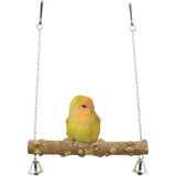 Large Bird Swing, Hanging Heavy Duty Parrot Swings Perches Stand Toys with Bell, Claw Grinding Birdcage Accessories for Grey Cockatoo（bird-free）